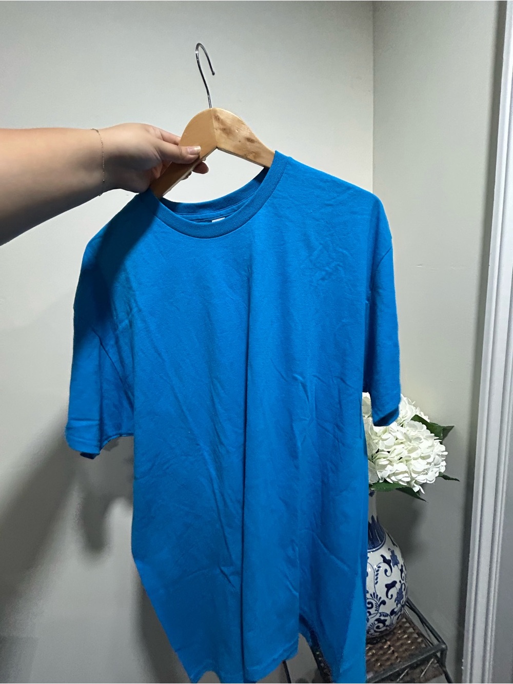 Gildan Men's Short Sleeve Crewneck T-Shirt in Turquoise Blue